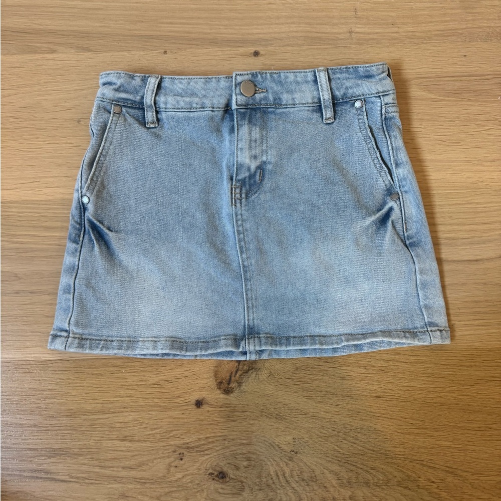 Classic Light Blue Denim Mini Skirt